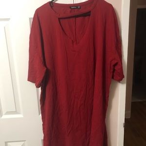 Red tee shirt dress
